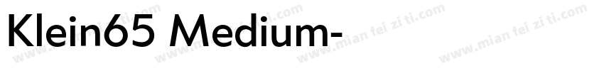 Klein65 Medium字体转换